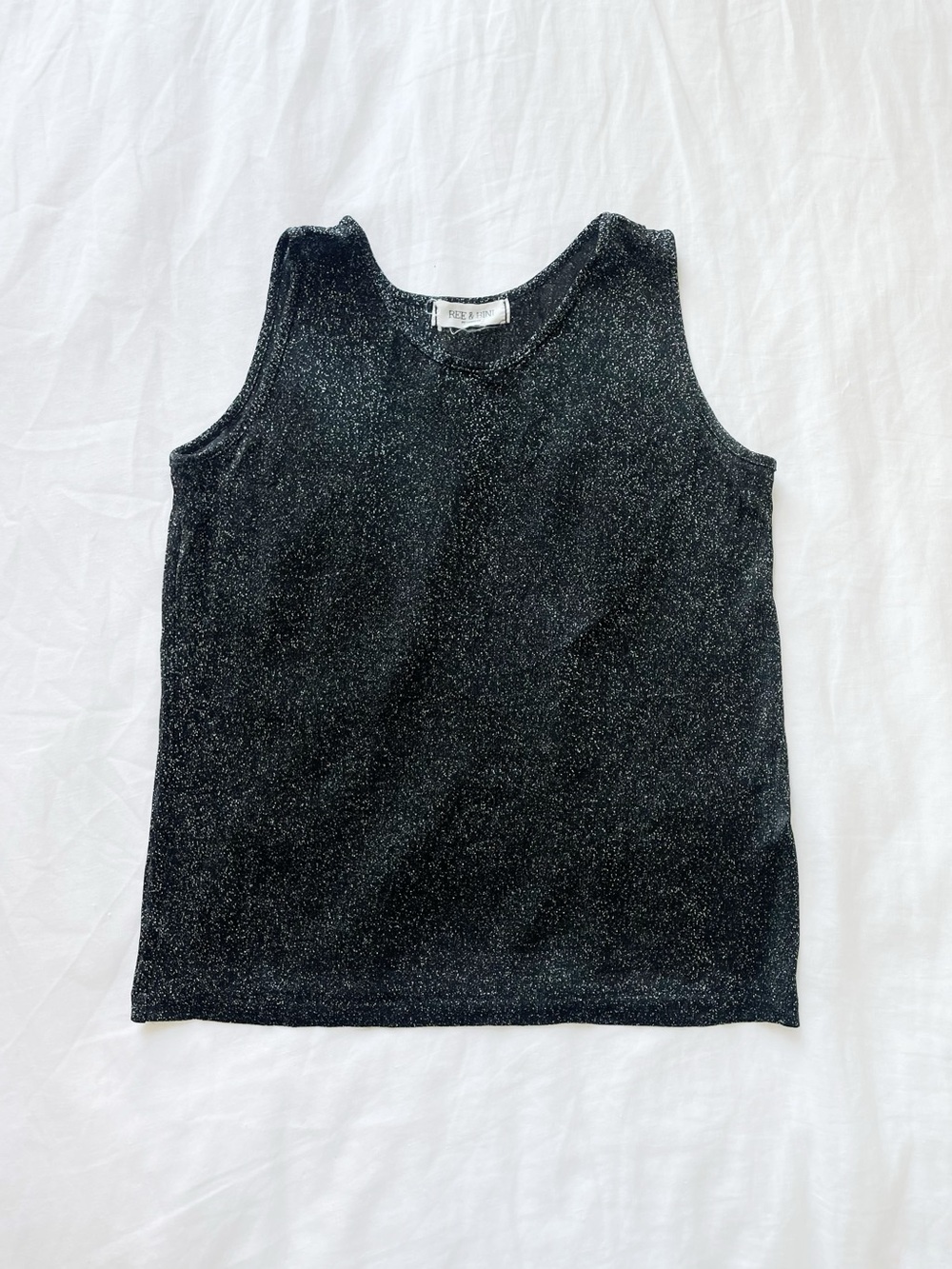 Sleeveless Shimmer Tank Top
